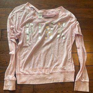 PINK Size medium Lightweight sweatshirt T-Shirt